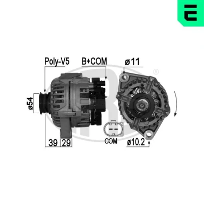 Bilde av ERA 209042A Dynamo 14V 90A SMART: Fortwo II Cabrio