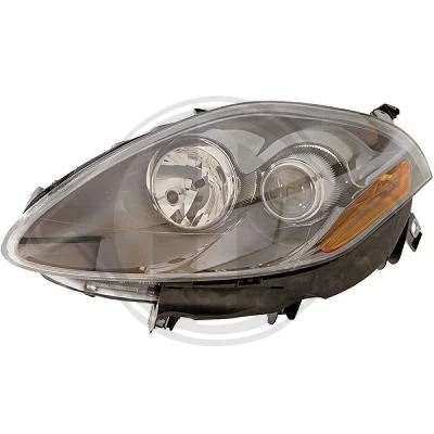 Bilde av DIEDERICHS 3463083 Frontlykter venstre H1/H1 svart oransje med reflektor, motor for høydejustering hovedlys