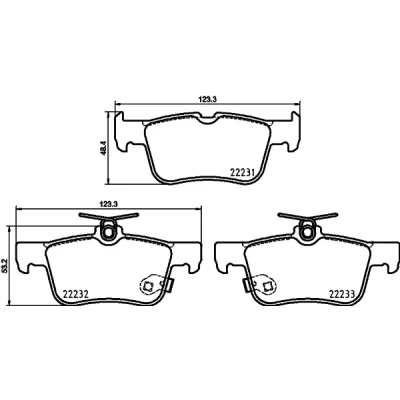 Bilde av HELLA 8DB 355 037 791 Bremseklosser med akustisk slitasjevarsel FORD: Mondeo 5 Kombi, KUGA 2, S Max Mk2
