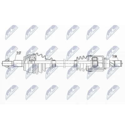 Bilde av Drivaksel, Framaksel venstre, ford c max ii, focus iii, sedan turnier grand max, 1742276, BV613B437BA