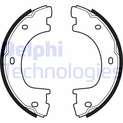Bilde av DELPHI LS2054 Handbromsbackar MERCEDES BENZ: Sprinter 5 T Van, 3.5 Flatvogn lastebil/Chassis