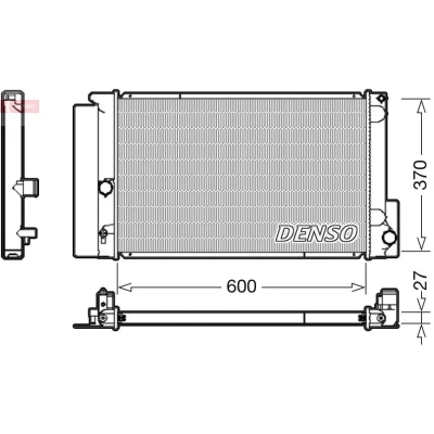 Bilde av DENSO DRM50087 Radiator 600 370 27