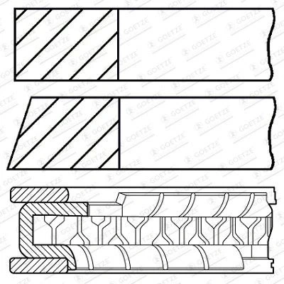 Bilde av GOETZE ENGINE 08 443000 00 Stempelringsett 84
