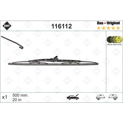 Bilde av Vindusvisker Swf Original Rear 116112 500mm Standard BMW: X3, X5, 3 Coupé, MITSUBISHI: ASX SUV, PAJERO 3, 4, TOYOTA: Yaris I Hatchback