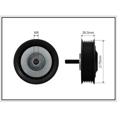 Bilde av Strammerull, kilerem med ribber, vw, 074 145 278 D, F, 283 B, 283, 299 A, 074145278D, 074145278F, 07