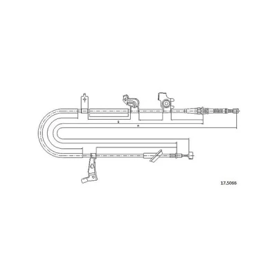 Bilde av METZGER 17.5066 Bremsekabel høyre bak 1638/1458 Skivebrems COFLE SUZUKI: SX4 I Hatchback