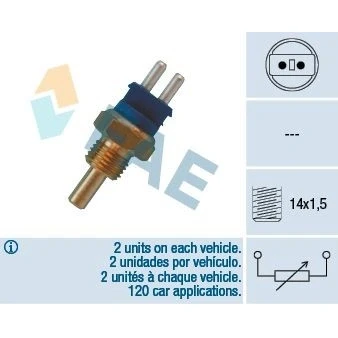 Bilde av EPS 1.830.139 Kjølevæsketemperatursensor Made in Italy OE Equivalent MERCEDES BENZ: SL Cabrio, E Klasse T modell, S Sedan