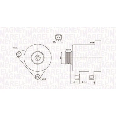 Bilde av MAGNETI MARELLI 063731741010 Dynamo 12V 120A PEUGEOT: 308 I SW