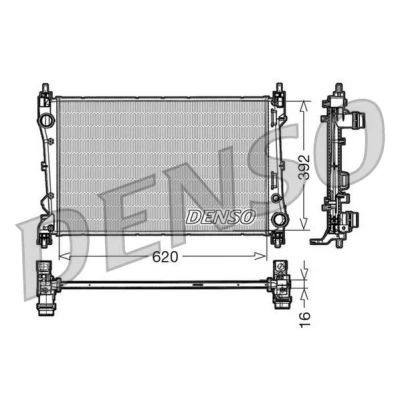 Bilde av DENSO DRM09113 Radiator Aluminium 620 392 16