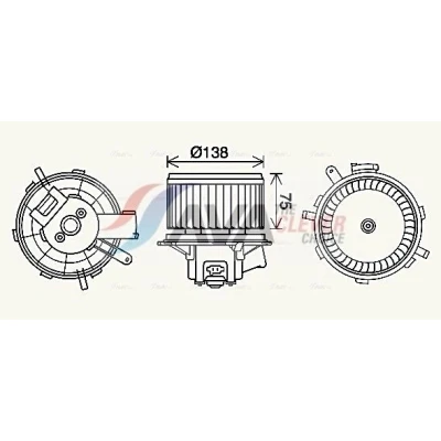 Bilde av PRASCO PE8406 Elektromotor, innendørsvifte 12