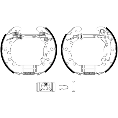 Bilde av TEXTAR Shoe Kit Pro 84065301 bremsesett, trommebremse med hjulsylinder brems, justering