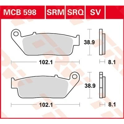 Bilde av TRW Sinter Street MCB598SV Bremseklosser