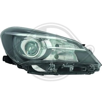Bilde av DIEDERICHS 6607181 Frontlykter venstre HIR2 uten motor for høydejustering hovedlys TOYOTA: Yaris III Hatchback