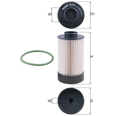 Bilde av MAHLE ORIGINAL KX 340D Drivstoffilter Filterinnsats IVECO: DAILY 4 Kasten/Kombi, 6 ,