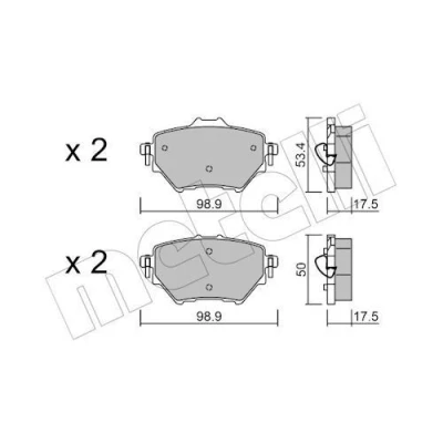 Bilde av Bremseklosser sett METELLI 22 0987 0