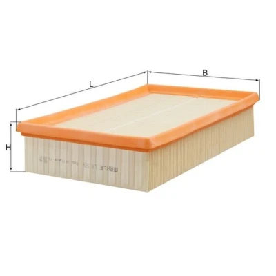 Bilde av MAHLE ORIGINAL LX 526 Luftfilter 57,3 171 280,5 Filterinnsats MERCEDES BENZ: E Klasse Cabrio, W124 Sedan, T modell