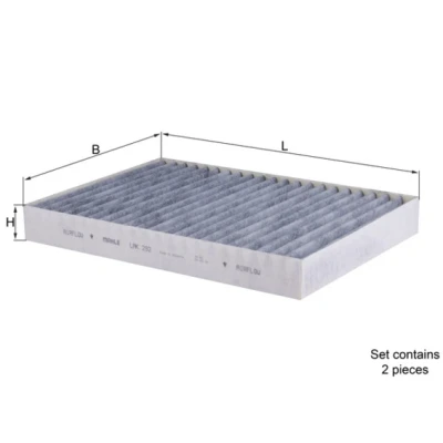 Bilde av MAHLE ORIGINAL LAK 292/S Kupéfilter Karbonfilter 262,0, 262,5, 263 184 30,0 MERCEDES BENZ: E Klasse Sedan, Sprinter 3.5 T Van, S Sedan