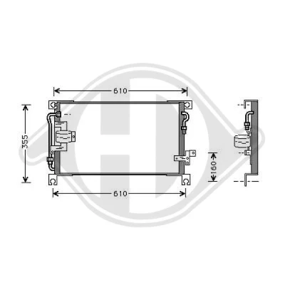 Bilde av DIEDERICHS 8588009 Kondensator uten tørker Aluminium