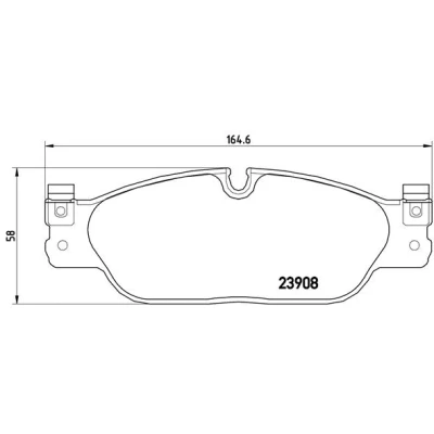 Bilde av BREMBO P 36 021 Bremseklosser ekskl. slitasjevarselkontakt med bremsecaliperskruer tilbehør JAGUAR: XJ Sedan, S Type