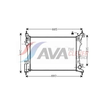 Bilde av PRASCO FTA2318 Radiator Aluminium 540 378 23 Kjøleribber satt sammen mekanisk