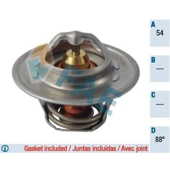 Bilde av FAE 5203488 Termostat 88 med tetning AUDI: A6 C6 Avant, A4 B7 A3 Sportback, VOLKSWAGEN: Tiguan I, Passat B6 Variant, GOLF 6
