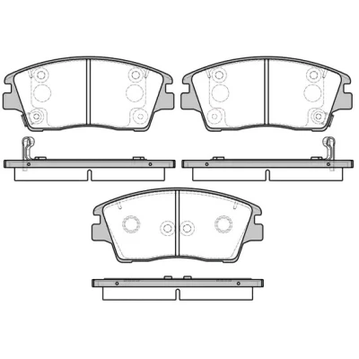 Bilde av A.B.S. 35121 Bremseklosser med akustisk slitasjevarsel HYUNDAI: ix35, Tucson, Elantra VI Sedan, KIA: Sportage IV