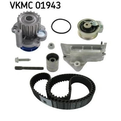 Bilde av SKF VKMC 01943 Vannpumpe + Registerreimsett med tetning spenningsdemper, strammerull, stagbolt 120 AUDI: A6 C5 Avant, Sedan