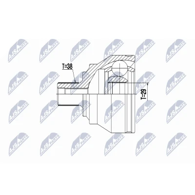 Bilde av Leddsett, drivaksel, Framaksel høyre, venstre, audi a6 c6, c6 avant, vw phaeton, 3d0498099a, 3d0498099ax, 4F0407271K, 4F040