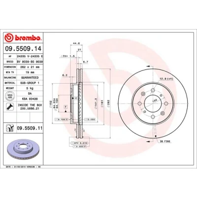 Bilde av Bremseskive, Framaksel, honda,lotus,mg,rover, 45251SK7000, 45251SK7A00, 45251SK7A10, 45251SK7J00, 45251SR0A00, 45251SR0A10, 45251ST3E10,