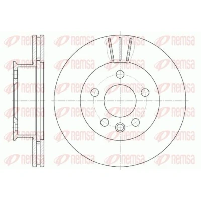 Bilde av REMSA 6416.10 Bremseskiver framaksel 280, 280 24 5 ventilert VOLKSWAGEN: Transporter 4 Bus,