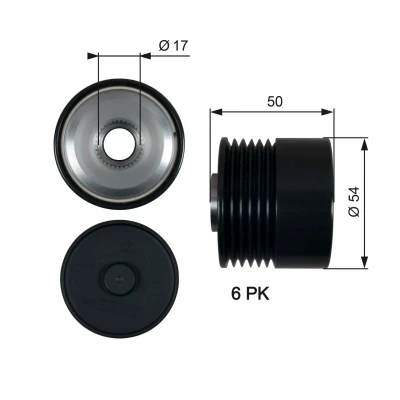 Bilde av GATES OAP7188 Frihjul Dynamo 50 FleetRunner Micro V Stretch Fit