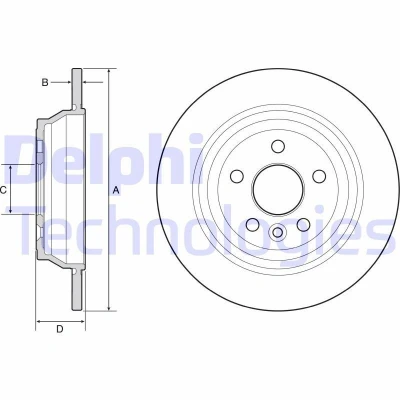 Bilde av DELPHI BG4656C Bremseskiver 302 11 5 fullt ut belagt ubehandlet uten hjullager, ABS sensorring LAND ROVER: Freelander 2 SUV