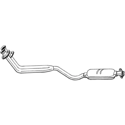 Bilde av Forreste lyddemper, mercedes benz 190 [w201], 2014900620, 2014904019, 2014904519