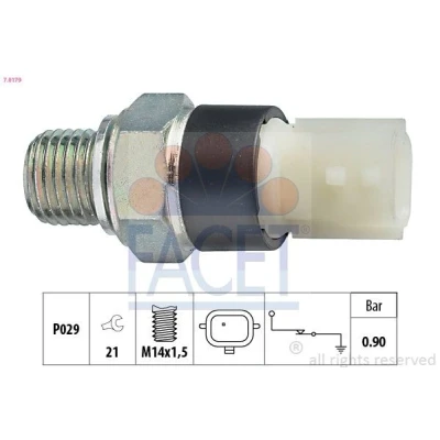 Bilde av FACET 7.0179 Oljetrykkbryter M14x1,5 1 Made in Italy OE Equivalent RENAULT: Modus / Grand