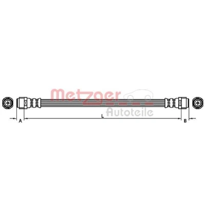 Bilde av METZGER 4110360 Bremseslange 403 VOLKSWAGEN: Touareg I