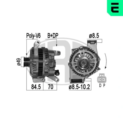 Bilde av Dynamo, mazda 3, 3 sedan, 5, A003TG1391, A003TG1391A, A003TG1391AM, A3TG1391, A3TG1391A, A3TG1391AM, LF1F 18 300, LF50 1830