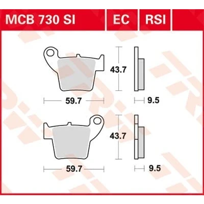 Bilde av TRW Organic Low Budget MCB730EC Bremseklosser