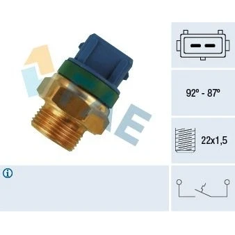 Bilde av Temperaturbryter, radiator ventilator, citroën,peugeot, 1264.31, 1264.43, 16 118 408 80, 192 388 4249.45, 4249.46 S1, 4249.46, 96