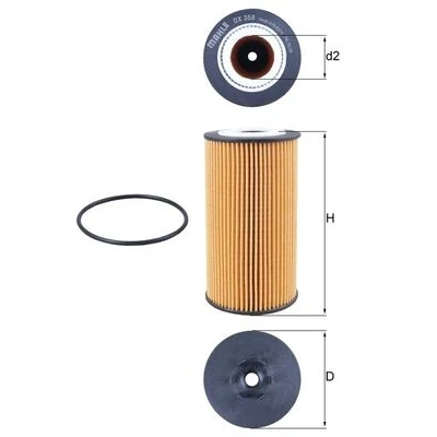 Bilde av Oljefilter MAHLE ORIGINAL OX 358D
