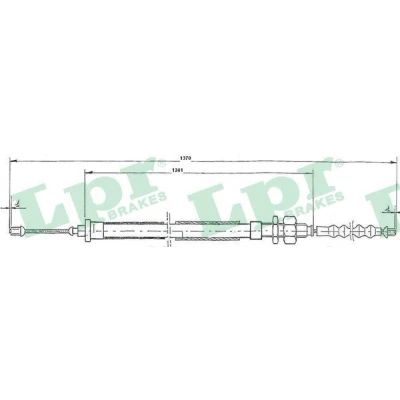 Bilde av LPR C0111B Bremsekabel 1360/1240 Skivebrems