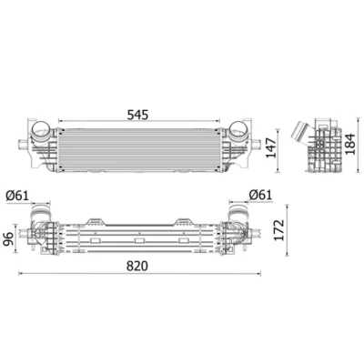 Bilde av MAHLE ORIGINAL CI 660 000P Ladeluftkjøler