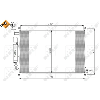 Bilde av NRF EASY FIT 35867 Kondensator med tørker, tetningsring 15,5 10,1 Aluminium 716