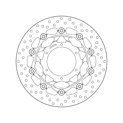 Bilde av BREMBO Bremseskive Serie Oro foran 296mm 5mm 6 hullet, todelt bremseskive, flytende 78B40823 Bremseskiver, Skivebremser