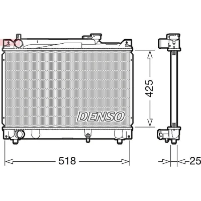 Bilde av DENSO DRM47030 Radiator 518 425 25 SUZUKI: Grand Vitara 1 SUV