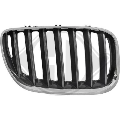 Bilde av DIEDERICHS 1290042 Radiatorgitter høyre krom, svart BMW: X5 (E53) 3.0 i, 4.4 d, 4.8 is 2000 2006