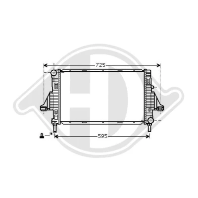 Bilde av DIEDERICHS DCM2305 Radiator Aluminium 530 286 24 Climate Kjøleribber loddet