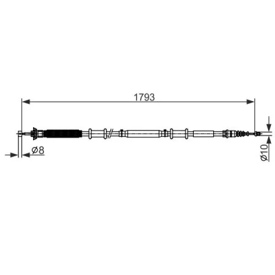Bilde av BOSCH 1 987 482 580 Bremsekabel 1793