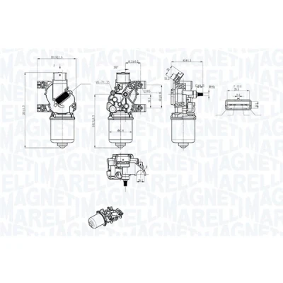 Bilde av MAGNETI MARELLI 064043803010 Vindusviskermotor 12 foran RENAULT: CLIO 3