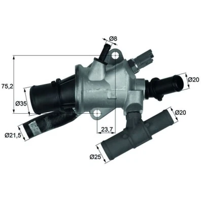 Bilde av MAHLE ORIGINAL TI 166 88 Termostat