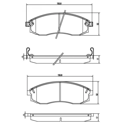 Bilde av MAPCO 6889 Bremseklosser framaksel MITSUBISHI: L200 III Pick up, NISSAN: Maxima IV QX Sedan